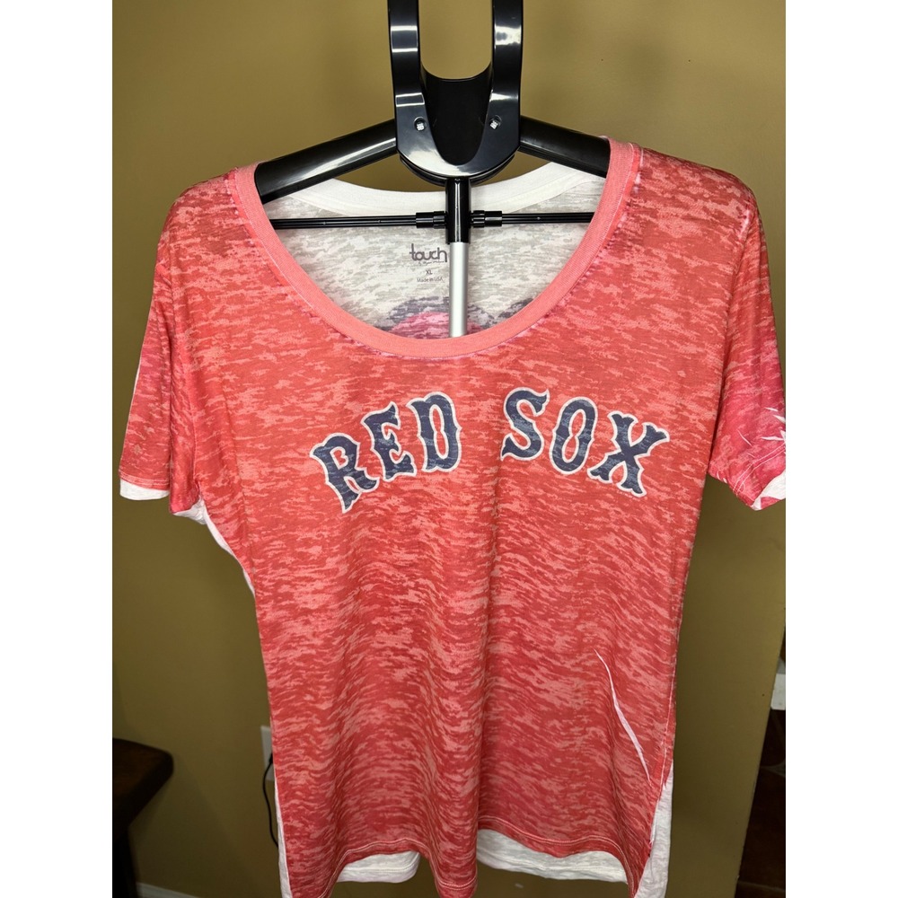 Touch by Alyssa Milano Boston Red Sox Burnout T-Shirt Womens XL Red White MLB